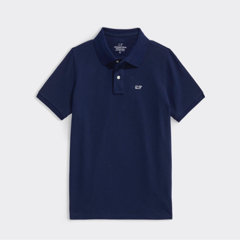 Vineyard Vines Boys' Heritage Pique Polo Navy Blue Size 18 24 Months